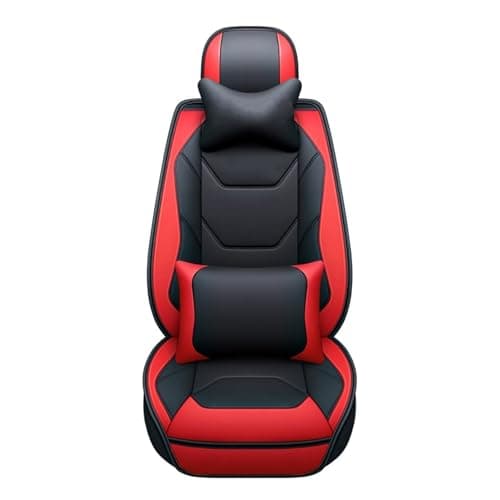 Image of DZSYANJIASM For Civic 2006 2011 For Accord For CRV 2008 For City 2003 2018 Leather Car Seat Covers Accessories Waterproof(Red,Deluxe Edition)