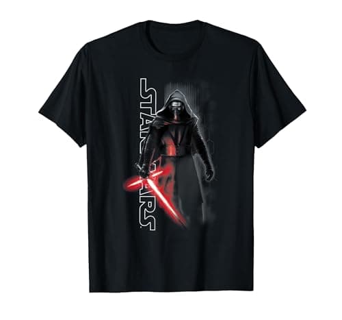 Image of Star Wars Kylo Ren Episode 7 Logo Graphic T-Shirt T-Shirt, Men, Black, XX-Large