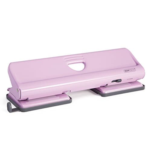 Image of Rapesco 1347 720 4-Hole Metal Punch, 22 Sheet Capacity, Candy Pink