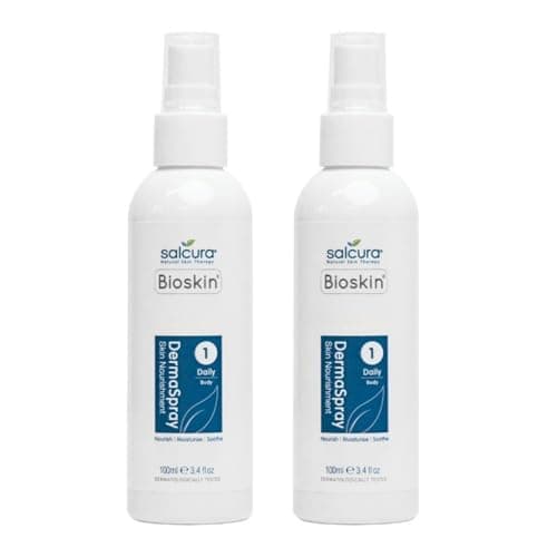 Image of Salcura Natural Skin Therapy, Bioskin Dermaspray Intensive Spray Twin Pack, Perfect For Dry Skin. Value Bundle (2 x 100ml Pack)