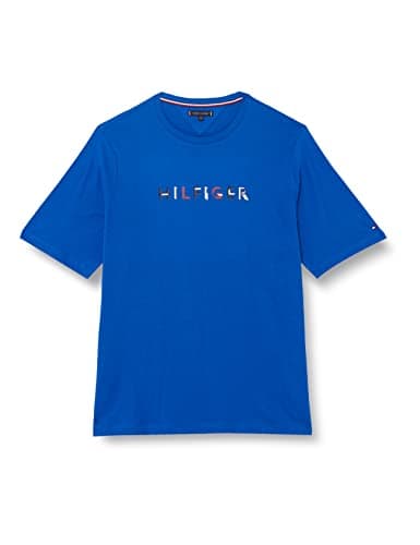 Image of Tommy Hilfiger Men's Bt-RWB Monotype Tee-b Mw0mw33008 S/S T-Shirts, Blue (Ultra Blue), XXL