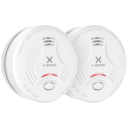 Image of X-Sense Smoke Alarm for Home, 10-Year Battery Fire Alarm, LED Indicator & Silence Button, Smoke Detector Battery Operated, Conforms to EN 14604 Standard, SD11, 2-Pack