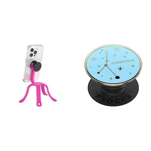 Image of PopSockets: PopMount 2 Flex - Miami Sunset & PopSockets: PopGrip - Enamel Zodiac Cancer
