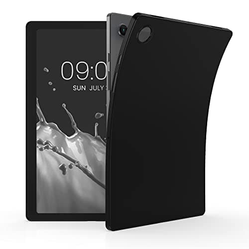 Image of kwmobile TPU Silicone Case Compatible with Samsung Galaxy Tab A8 10.5 (2021) - Case Soft Flexible Shock Absorbent Cover - Black