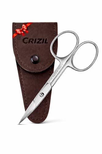 Image of CRIZIL Nail & Cuticle Scissors Set: Stainless Steel Sharp Curved Blades for Precise Manicure Pedicure Grooming Perfect for Women & Men Home or Professional (Nail Scissor)