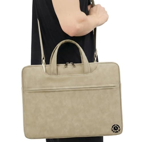 Image of Light Grey Durable Laptop Shoulder Bag 13-14 Inch ONLY MacBook Pro 13 Intel M1 HP EliteBook 840 G7 G8 G9 Lenovo Yoga 7i 9i ThinkPad X13 T14 ASUS Chromebook Flip C434 Shockproof Professional