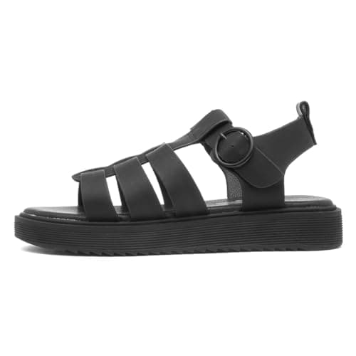 Image of Lilley Junior Peak Kids Black Gladiator Sandal - Size 3 UK - Black