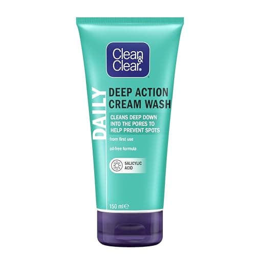 Image of Clean & Clear Deep Action Wash Cream, White, 150 ml (Pack of 1)