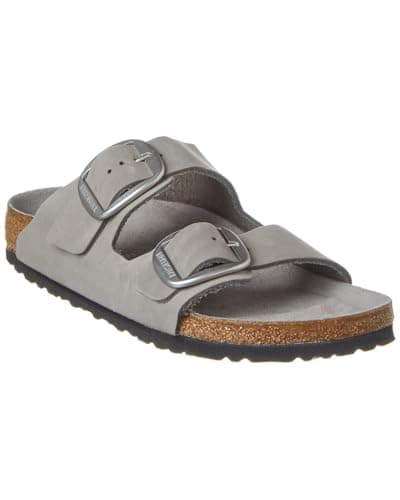 Image of Birkenstock Arizona Big Buckle Dove Gray Nubuck EU 38 (US Women's 7-7.5) Narrow