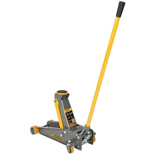 Image of WINNTEC 3 Ton Hydraulic Trolley Jack with 2-Speed Lowering & Turbo Lift, 120mm to 450mm Lifting Height
