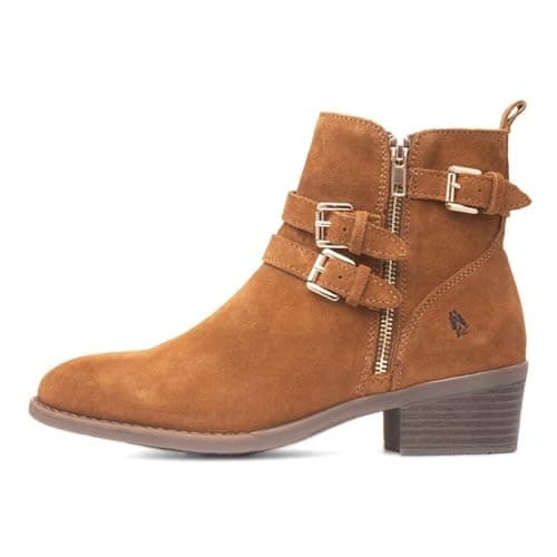 Image of Hush Puppies Jenna Ankle Boot, Tan, 4