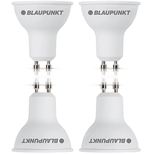 Image of BLAUPUNKT LED GU10 Light Bulb – Spot – Daylight Lighting – 5W – Replacement of 50W – Natural White 4000K – 475 Lumens – Energy and Cost Saving Light – GU10 LED Bulb – Pack of 4