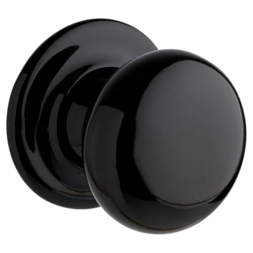 Image of Designer Levers Boston Ceramic Mortice Rim Door Knob - Black - Pair