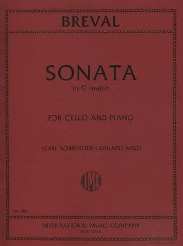 Image of Jean Baptiste Breval: Sonata in C Major for Cello and Piano - Edited by Schroeder/Rose - International, IMC1883