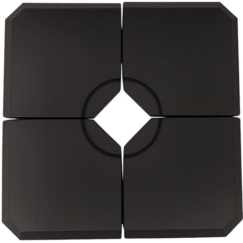 Image of Outsunny Set of 4 Parasol Base Stand Weights for Cantilever Parasols, Water and Sand Filled, Up to 120kg, Black