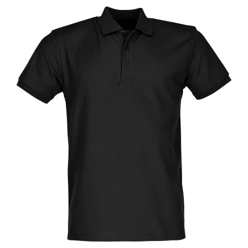 Image of Fruit of the Loom Heavy Pique Polo Shirt Black - XXL