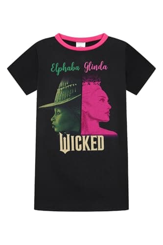 Image of Wicked Girls Nightie Nightdress Nightgown for Kids (11-12 Years) Black