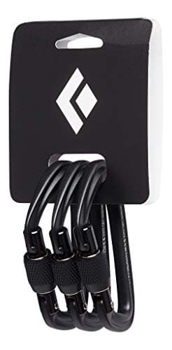 Image of Black Diamond HotForge Screwgate Carabiner - 3 Pack Black, One Size