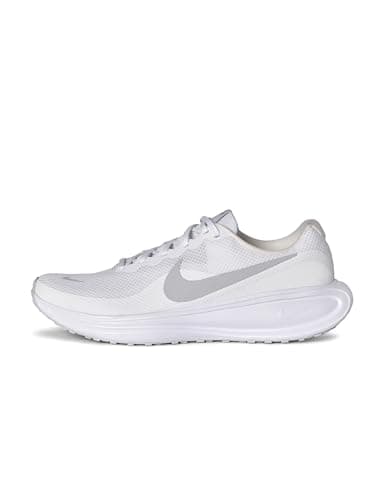Image of NIKE Mens Revolution 8 Sneaker, White Pure Platinum, 10 UK