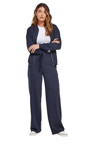 Image of Long Tall Sally - LTS Tall Blue Seam Front Wide Leg Joggers - Women's
