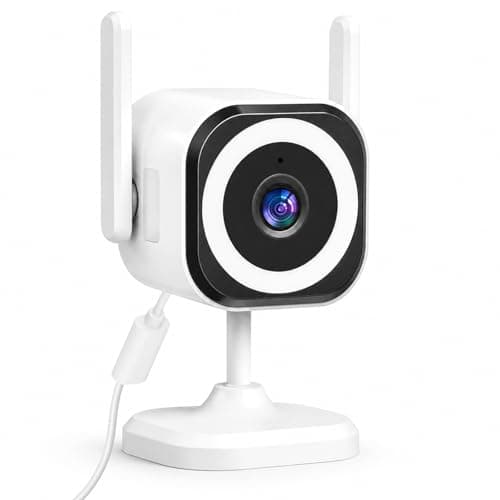 Image of GUOANVISION Security Camera Indoor Outdoor, 5GHz & 2.4GHz CCTV Camera with Colour Night Vision, 3MP HD Motion Detection, Two-Way Audio, IP66 Waterproof, 24/7 Recording, SD/Cloud Storage - 1 Pack