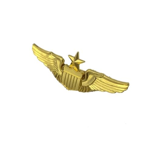 Image of XNFUOE Metal Aviator Wings Pin Gold Wing Pilot Badge Senior Pilot Wing Badge for Hat Shirt Uniform Pilot