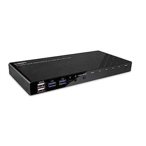 Image of Lindy 4 Port HDMI 4K60, USB 3.0 & Audio KVM Switch