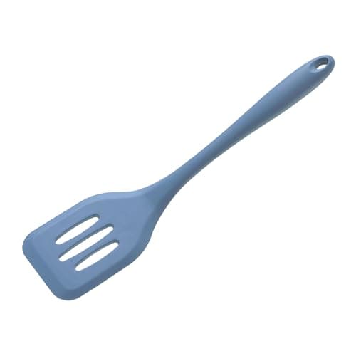 Image of Wiltshire Silicone Slotted Turner, Flipping & Turning Tool, Fish Slice, Cooking & Serving Spatula, Heat-Resistant Utensil, Non-Stick, Non-Scratch, Petrol Blue, 29.5x6.9x1.7cm