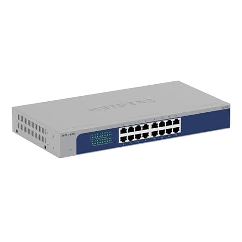 Image of Netgear 16-Port Gigabit Ethernet Unmanaged Switch GS516, Desktop, Wall or Rackmount