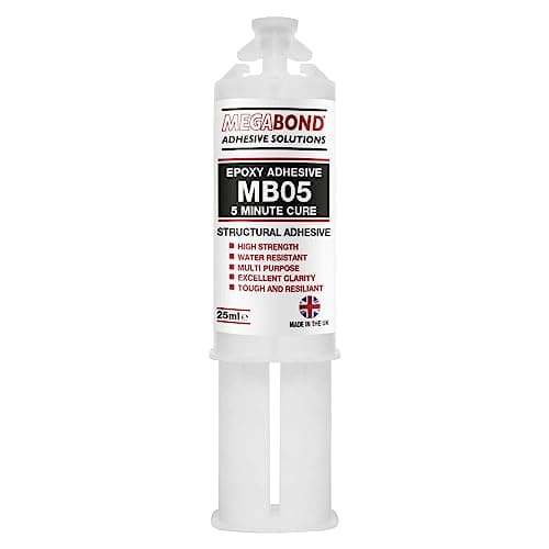 Image of 25ml Syringe MEGABOND Fast Curing 5 Minute 2 Part Clear Epoxy Resin Adhesive Glue