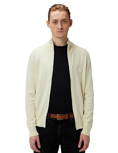 Image of BOSS Men's Kanozip S Cotton and Cashmere Cardigan, 767open yellow, M