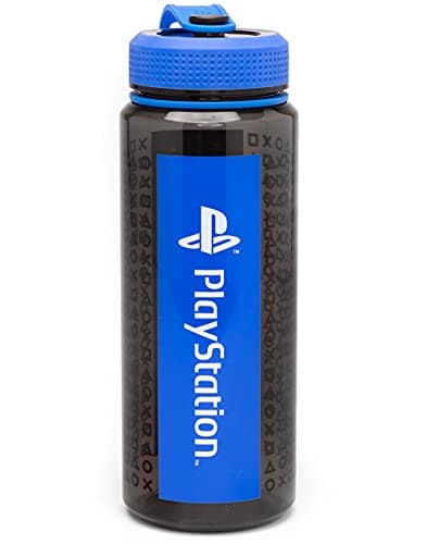 Image of PlayStation Water Bottle for Adults and Kids 1064ML | Game Console Logo Sports Travel Mug | Blue White Black Game Merchandise One Size
