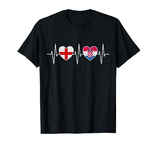Image of England And Croatia Croatian Flag Flags T-Shirt