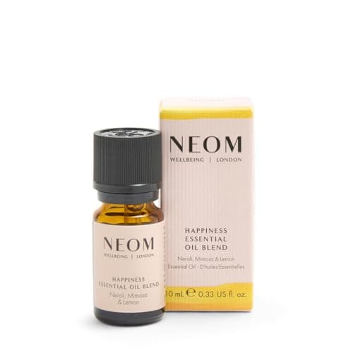 Image of NEOM - Happiness Essential Oil Blend, 10ml | Neroli, Mimosa & Lemon | Scent to Make You Happy Range