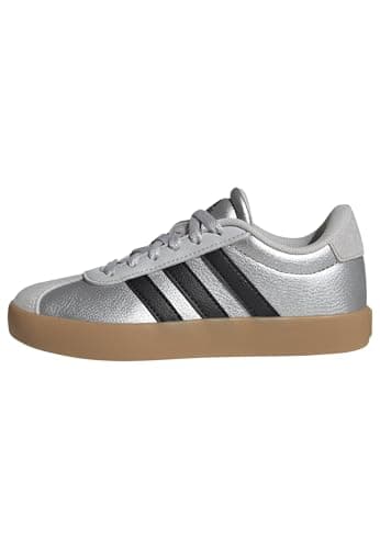 Image of adidas Unisex Kids VL Court 3.0 Shoes Kids, Silver met./core Black/LGH Solid Grey, 6.5 UK
