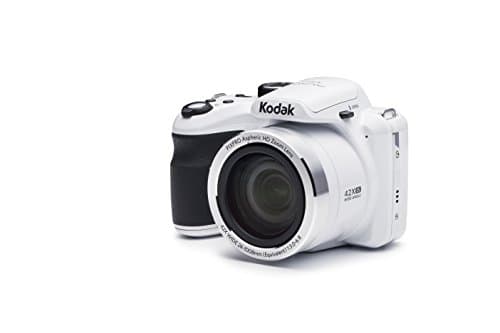 Image of KODAK Pixpro AZ422 - 20 MP Digital Bridge Camera, 42X Optical Zoom, 24mm Wide Angle, 720p HD Video, Optical Image Stabilizer (OIS), Built-in Flash, 3-Inch LCD Screen, Li-ion Battery - White (Renewed)