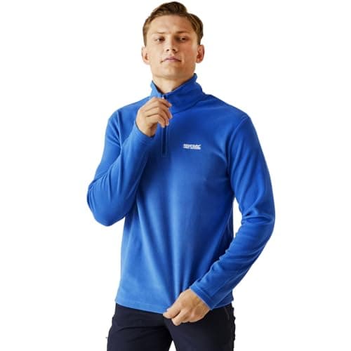 Image of Regatta Mens Thompson Fleece Anti-Pill Midlayer Top Oxford Blue/Navy
