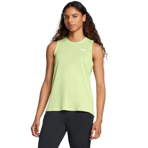 Image of Under Armour Women's Tech Tank Top, (383) Retro Green / / White, L