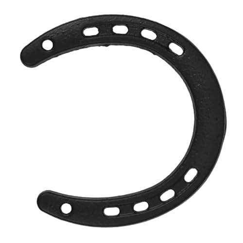 Image of BESPORTBLE Decorative Cast Iron Horseshoe Wall Hanging Rustic Black Metal Horse Shoe Decor Country Home Ornament for Living Room Farmhouse and Holiday Decorations