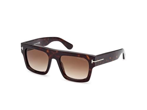 Image of Tom Ford FAUSTO FT 0711 DARK HAVANA/LIGHT BROWN SHADED 53/20/145 unisex Sunglasses