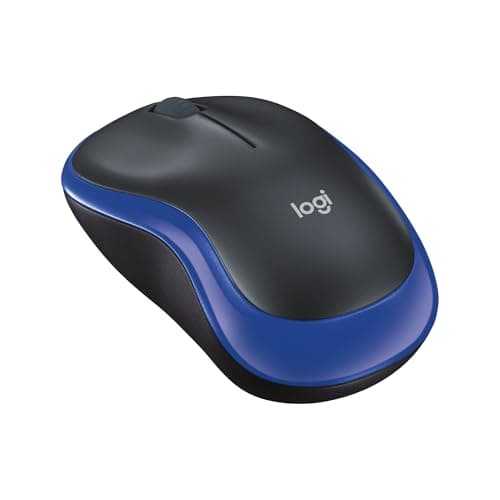 Image of Logitech M185 Wireless Mouse, 2.4GHz with USB Mini Receiver, 12-Month Battery Life, 1000 DPI Optical Tracking, Ambidextrous, Compatible with PC, Mac, Laptop - Blue 910-002236
