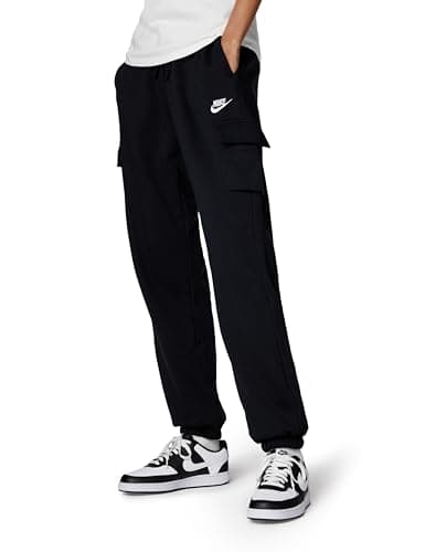 Image of NIKE DQ5196-010 W NSW Club FLC MR Pant Cargo Pants Women's Black/White Size XL