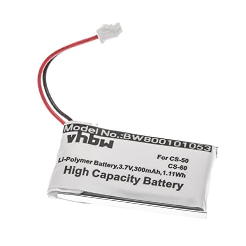 Image of vhbw Replacement Battery compatible with Plantronics Savi 410, 420, W410, W420, W710-M, W720-M Wireless Headset Headphones (300mAh, 3.7V, Li-Ion)