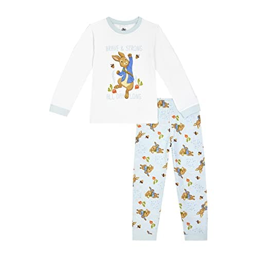 Image of Peter Rabbit Boys Pyjamas Toddler PJ set, Ages 12 Months to 5 Years Old (18-24 Months) White