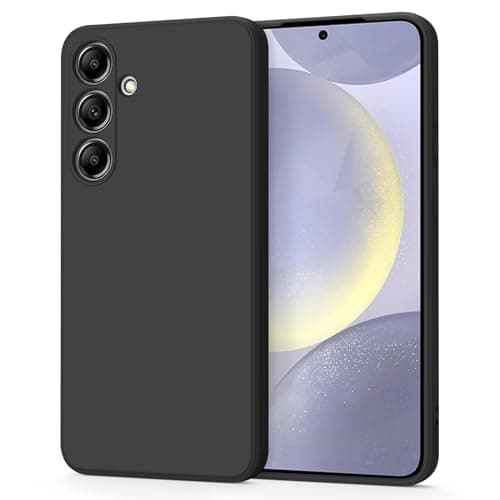 Image of Silicone Cover for Samsung Galaxy S24 Case(2024 Release), Silky-Soft Touch Gel Rubber Full Protective Shockproof Liquid Bumper Cover for Samsung Galaxy S24 Phone Case 6.1 Inch Black