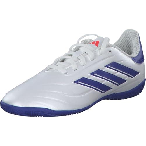Image of adidas Unisex Kids COPA Pure II Club Football Boots Indoor, Cloud White/Lucid Blue/Solar red, 10 UK Child