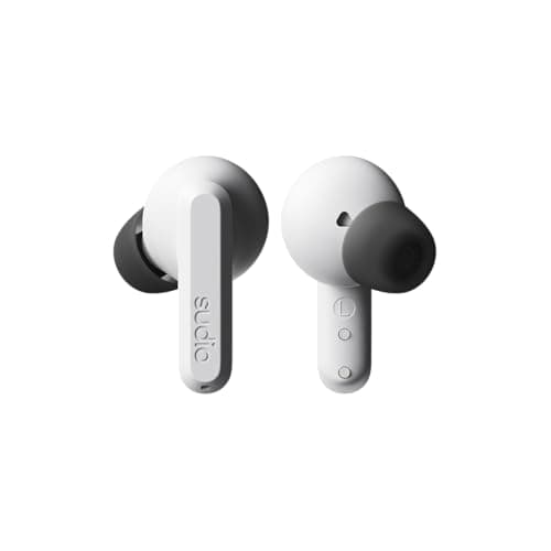 Image of Sudio A3 Pro True Wireless Earbuds | Noise Cancelling In Ear Headphones | Bluetooth 5.4 | 25 Hours Playtime | Sweat Resistant | USB-C Charging | Recycled Materials | (Fog White)