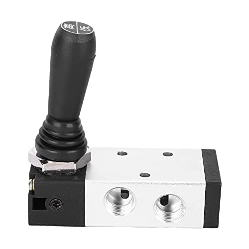 Image of Two Position Five Way Lever Valve, Manual Hand Valve, Aluminum Alloy Mechanical Valve with Low Friction for Pneumatic Systems, Compatible with 4H210-06G / 4H210-08G (1/4'')