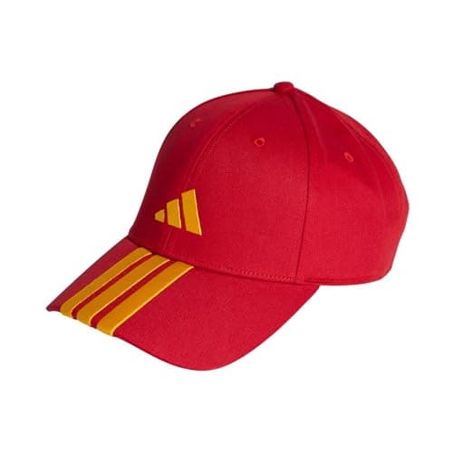 Image of adidas Unisex Bball 3S Cap New Logo, Team Power red 2/Crew Yellow, M-L