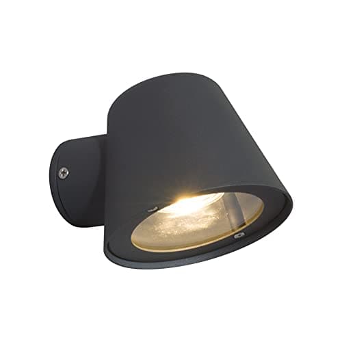 Image of DAWALIGHT Outdoor Wall Lights GU10 5W Wall Spotlight Exterior LED Lights Mains Powered Waterproof IP44 Outside Light Aluminum for Patio Doorway Porch Terrance Hallway (Dark Grey)